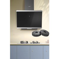 Living and Home 60CM Wall Mounted 3-Speed Angled Range Hood with Touch Screen Class A++ in Black