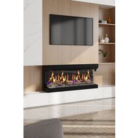 Living and Home 50inch 3-Sided Smart Electric Fireplace in Black
