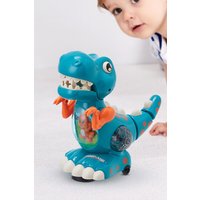 H&O Direct Dinosaur Walking Toy with Sounds & Lights in Green