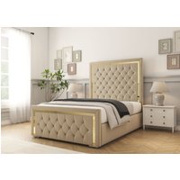 Sofia Gold Bed Frame Light Super King