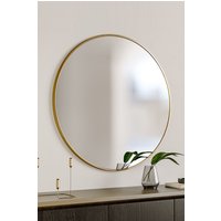 Living and Home 80cm Nordic Round Wall Mirror in Natural