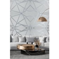 Living and Home 10M x 53Cm Penson Glitter Wallpaper Roll in Grey | Size: 10M x 53 cm