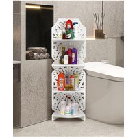 Living and Home 4 Tier Corner Display Plant Stand Garden Bathroom Shelf in White
