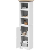 Berkfield Home Bathroom Cabinet BODO White & Brown 44x30x160 cm | Size: 44 x 30 x 160 cm