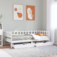 Daybed Drawers without Mattress 80x200 cm Solid Wood