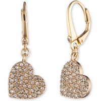 DKNY Women's Heart Drop Earrings with Crystal - Gold & Crystal