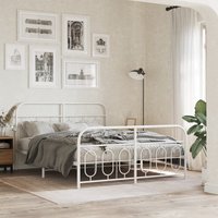 Metal Bed Frame without Mattress Footboard 150x200cm 150x200 cm