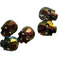 Claw Culture Women's Skull Crystal Nail Stones - Pink Gold