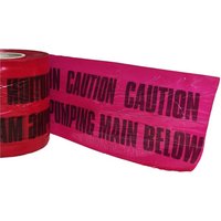 Pegdev Detectable Underground Warning Tape Sewer Pumping Main 150mm 27M in Red