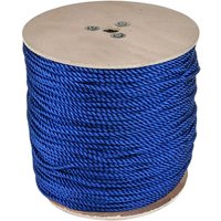 Pegdev 12mm Blue Polypropylene Rope - 3-Strand Twisted Construction (1m)