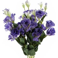 Pegdev Pack of 6 80cm Artificial Purple Wild Rose Stems with Silk Flowers