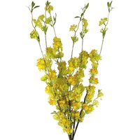 Pegdev Pack of 6 100cm Artificial Yellow Blossom Spray with Silk Flowers