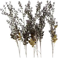 Pegdev Pack of 6 85cm Artificial Dark Berry Stem for Bouquets & Displays in Dark Red