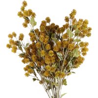 Pegdev Pack of 6 85cm Artificial Yellow Craspedia Stem for Displays