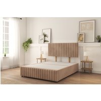Madison Divan Bed Base No Drawers 12" Footboard & 26" Struts Headboard Light Single