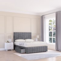 California Divan Bed Base Slate Naples 2 Drawers 12" Footboard & 26" Struts Headboard Single