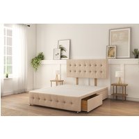 Berlin Divan Bed Base 2 Drawers 12" Footboard & 26" Struts Headboard Light Double