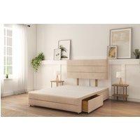 Monaco Bed Base 2 Drawers 12" Footboard & 26" Struts Headboard Light Double