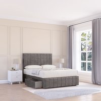 California Divan Bed Base Slate Naples No Drawers 12" Footboard & 54" Floor Standing Headboard Single