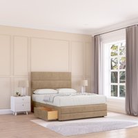Monaco Bed Base No Drawers 12" Footboard & 54" Floor Standing Headboard Light Double