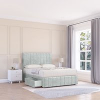 California Divan Bed Base Slate Naples 4 Drawers 12" Footboard & 54" Floor Standing Headboard Double