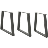Berkfield Home Dining Table Legs V-Shape 3 pcs Anthracite 80x(72-73.3) cm Steel in Black