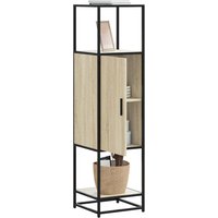 Highboard Sonoma Oak 35.5x35x139 cm Engineered Wood & Metal