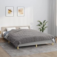 Berkfield Home Weighted Blanket Grey 220x240 cm King 15 kg Fabric