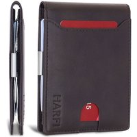 RFID Minimalist Leather Slim Wallet Money Clip Stylish Card Holder