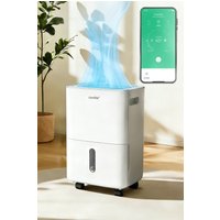 Living and Home 20L/Day App Control Dehumidifier 3L Tank Dryer Mode 3-Speed Quiet Operation w/ Drain Hose in White