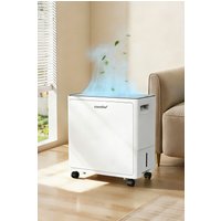 Living and Home 30L/Day Dehumidifier 3.4L Tank Quiet Operation Auto Defrosting with Washable Filter, Drain Hose in White