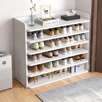 Living and Home 6-Tier Shoe Rack Shoe Cabinet for Entryway 82cm W in White