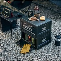 Living and Home Collapsible Camping Storage Box in Black | Size: Small