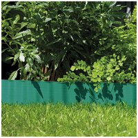 Living and Home No-Dig L-Shaped Garden Edging with 30 Ground Pegs in Green | Size: Large