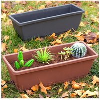 Living and Home 5-Piece Rectangle Garden Planter Set in Red | Size: Large