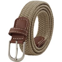 Casual Elastic Braided Belt D shaped Pin Buckle