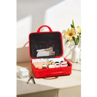 SHEONLY Portable Red Hard Shell Handheld Makeup Travel Case