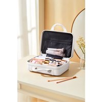 SHEONLY White Cosmetic Travel Case with Handles