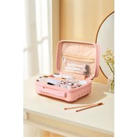 SHEONLY 14-Inch Pink Portable Handheld Hard Shell Travel Case