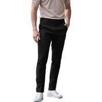 MODISHION Men's Casual Business All-match Twill Cotton Straight-Leg Trousers in Black | Size: 30