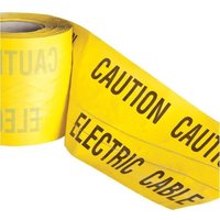 Pegdev High Visibility Underground Detectable Warning Tape Electric 150mm x 21m Durable & Rot Resistant in Yellow