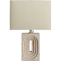 Travertine Rectangular Table Lamp