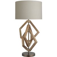 Wooden Geometric Polygon Table Lamp Light