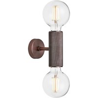 Knurled Edison Double Wall Light