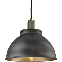 Ribbed Dome Pendant 13 Inch