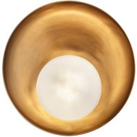 Hayle Outdoor & Bathroom Round Diffuser Wall Light Brass Metallic inches