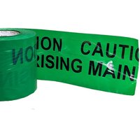 Pegdev Detectable Underground Tape Rising Main 150mm Durable Polypropylene 9M in Green