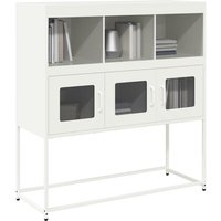 Berkfield Home Sideboard White 100.5x39x107 cm Cold-rolled Steel