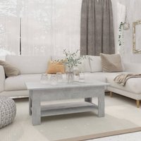 Berkfield Home Coffee Table Concrete Grey 102x55x42 cm Engineered Wood | Size: 102 x 55 x 42 cm