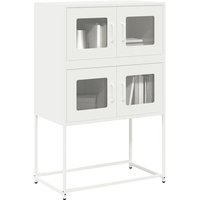Berkfield Home Highboard White 68x39x107 cm Steel | Size: 68 x 39 x 107 cm